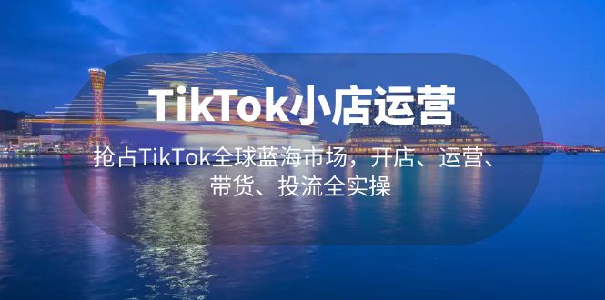 TikTok小店运营 抢占TikTok全球蓝海市场，开店、运营、带货、投流全实操-点藏周边