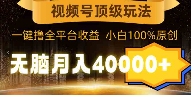 （9281期）视频号顶级玩法，无脑月入40000+，一键撸全平台收益，纯小白也能100%原创-点藏周边