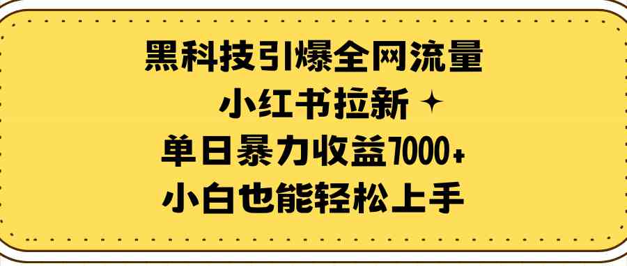 （9679期）黑科技引爆全网流量小红书拉新，单日暴力收益7000+，小白也能轻松上手-点藏周边