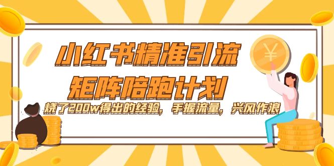 小红书精准引流·矩阵陪跑计划：烧了200w得出的经验，手握流量，兴风作浪！-点藏周边